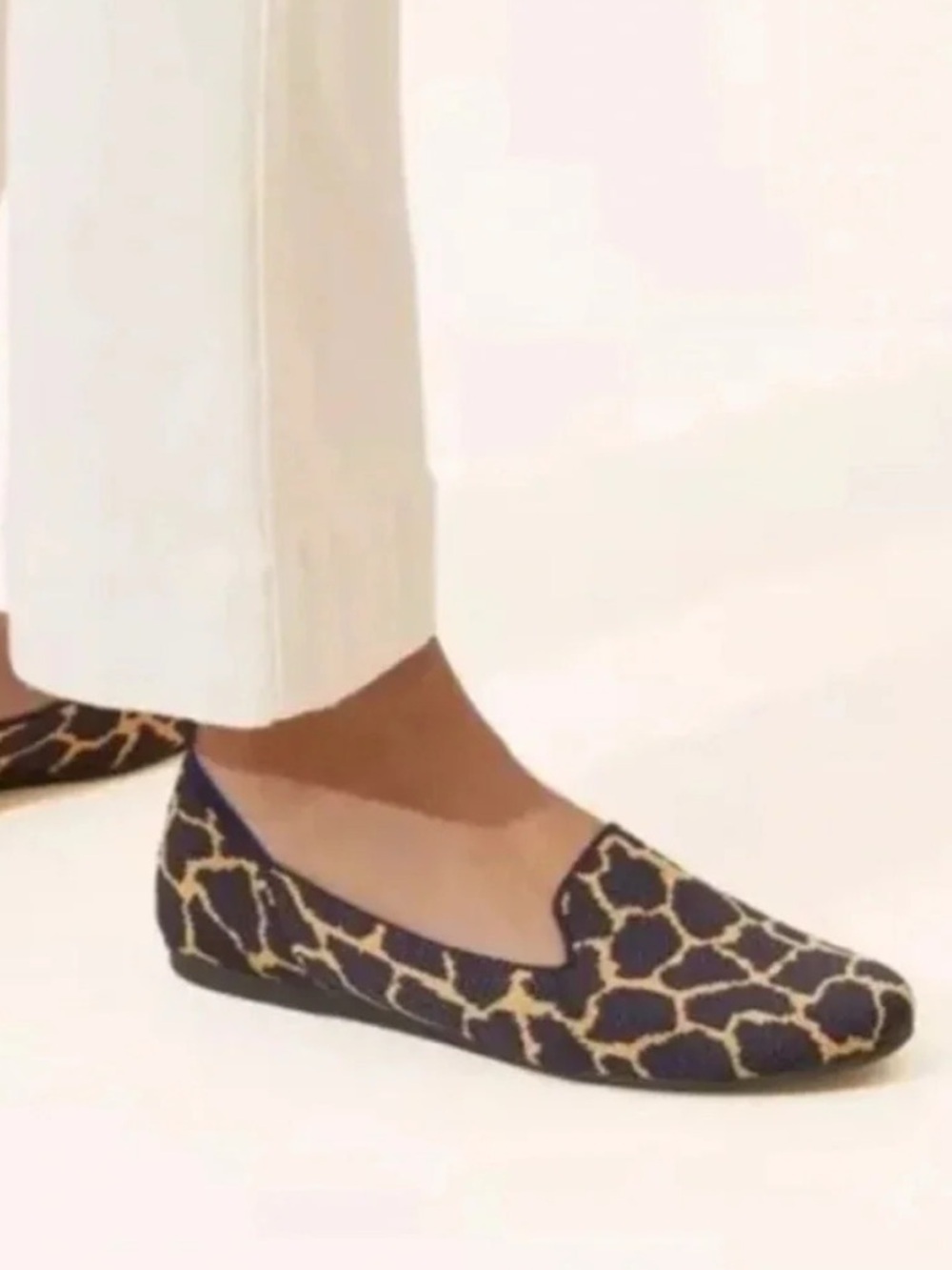 Rothy's Navy Giraffe Loafers Size 7.5